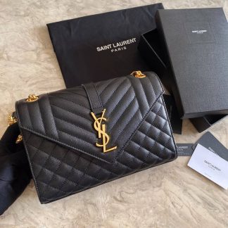 Replica Saint Laurent Envelope Leather Chain Shoulder Bag