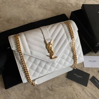 Replica Saint Laurent Envelope Leather Chain Shoulder Bag