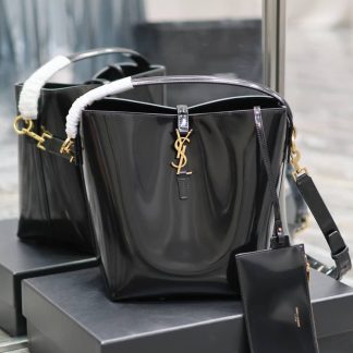 Replica Saint Laurent Le 37 shiny leather bucket bag