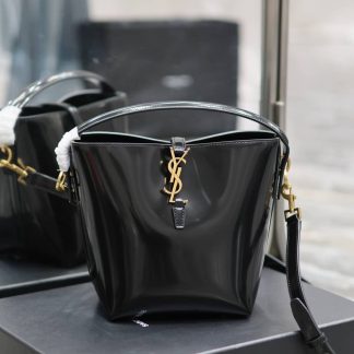 Replica Saint Laurent Le 37 shiny leather bucket bag