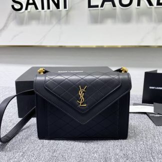 Replica Saint Laurent Gaby Quilted Lambskin Shoulder Bag