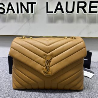 Replica Saint Laurent Monogram Loulou Calfskin Y Quilted medium Chain Satchel