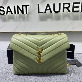 Replica Saint Laurent Monogram Loulou Calfskin Y Quilted medium Chain Satchel