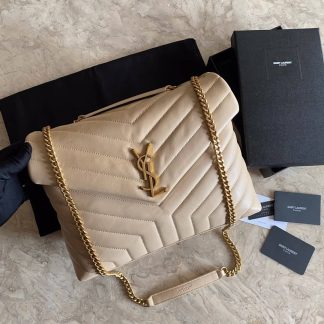 Replica Saint Laurent Monogram Loulou Calfskin Y Quilted medium Chain Satchel