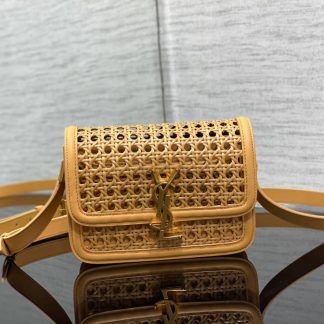 Replica Saint Laurent Solferino Vintage Satchel Bag Brown Gold