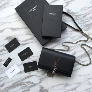 Replica Saint Laurent Kate tassel leather chain shoulder bag