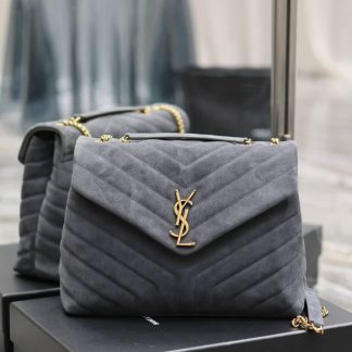 Replica Saint Laurent Loulou Monogram Quilted Suede Bag