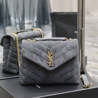 Replica Saint Laurent Loulou Monogram Quilted Suede Bag