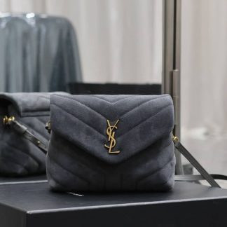 Replica Saint Laurent Loulou Monogram Quilted Suede Bag