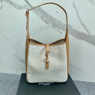 Replica Saint Laurent Le 5 A 7 Canvas Leather Hobo Bag