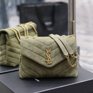 Replica Saint Laurent Loulou quilted suede shoulder bag