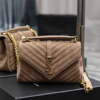 Replica Saint Laurent Monogram College Suede Shoulder Bag