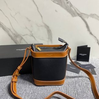 Replica Saint Laurent Two-Tone Zipped Bucket Bag