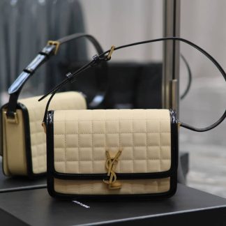 Replica Saint Laurent Solferino Satchel In Box Crema Black