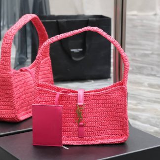 Replica Saint Laurent Le 5 à 7 Raffia Shoulder Bag