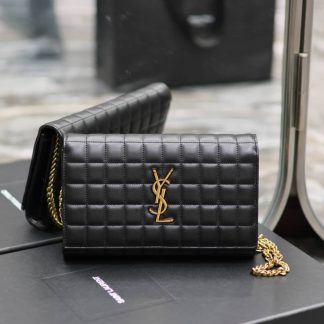 Replica Saint Laurent Cassandre Lambskin wallet on Chain