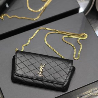 Replica Saint Laurent Gaby quilted leather phone pouch