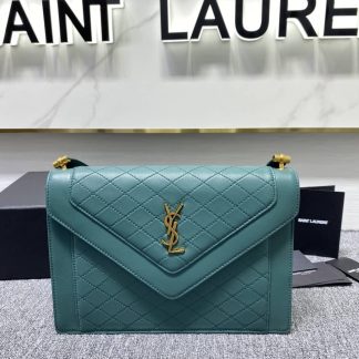 Replica Saint Laurent Gaby Quilted Lambskin Leather Satchel