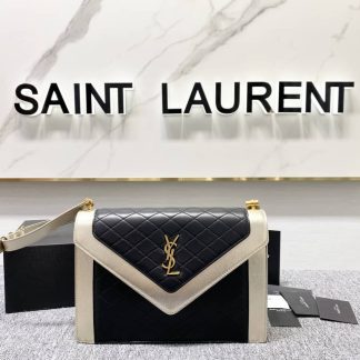 Replica Saint Laurent Gaby Quilted Lambskin Leather Satchel