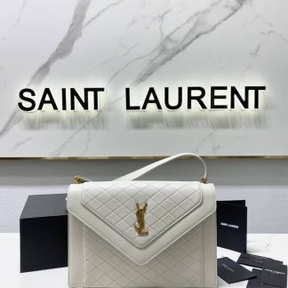 Replica Saint Laurent Gaby Quilted Lambskin Leather Satchel