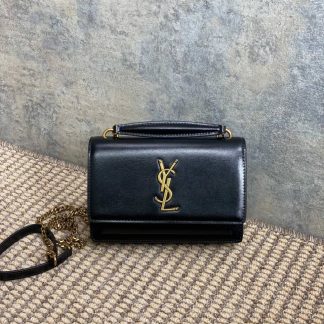 Replica Saint Laurent Sunset Wallet On Chain Black