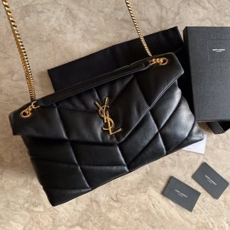 Replica Saint Laurent Toy Loulou Puffer Monogram Lambskin Quilted Chain Satchel