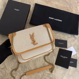 Replica Saint Laurent Niki Canvas Chain Flap Bag