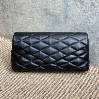 Replica Saint Laurent Sade Puffy Leather Envelope Clutch Bag