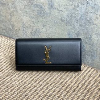 Replica Saint Laurent Kate Calfskin Leather Clutch