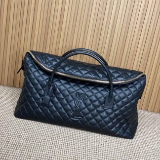 Replica Saint Laurent Calfskin Quilted ES Giant Travel Bag Black