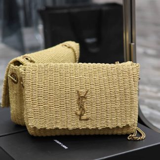 Replica Saint Laurent Kate Rafia Shoulder Bag