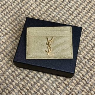 Replica Saint Laurent Cassandre Matelassé Grain De Poudre Leather Card Case