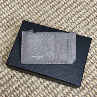 Replica Saint Laurent Calfskin 5 Fragments Zip Pouch Card Holder