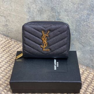 Replica Saint Laurent Caviar Zipper Wallet