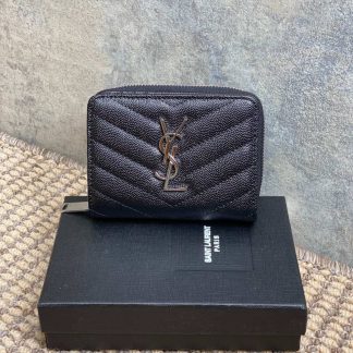 Replica Saint Laurent Caviar Zipper Wallet