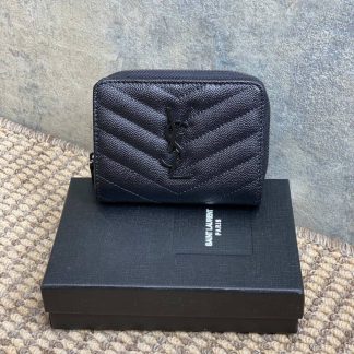 Replica Saint Laurent Caviar Zipper Wallet