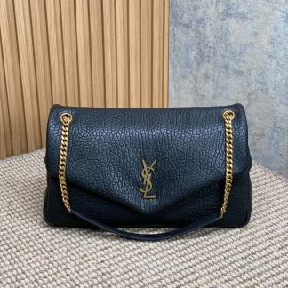 Replica Saint Laurent Calypso Large Shoulder Bag Black