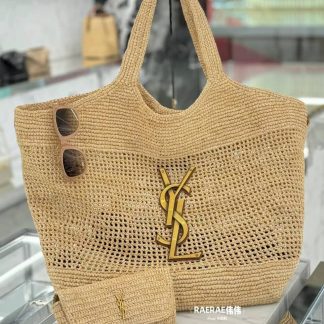 Replica Saint Laurent Raffia Icare Tote Bag