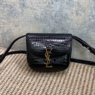 Replica Saint Laurent Crocodile Embossed Calfskin Small Kaia Satchel Crossbody Bag