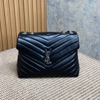 Replica Saint Laurent Monogram Leather Loulou Shoulder Bag