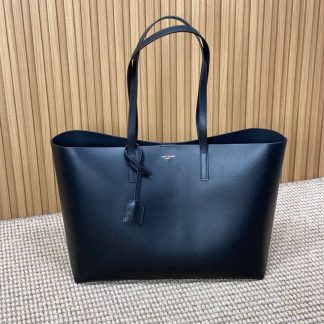 Replica Saint Laurent Calfskin Large Shopping Tote Bag Black