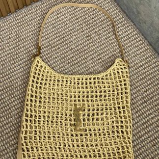 Replica Saint Laurent Oxalis Raffia Macrame Bag