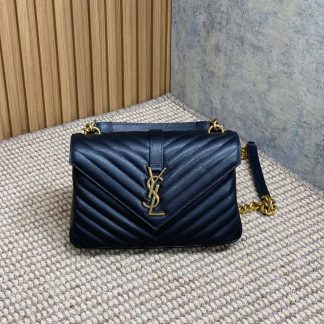 Replica Saint Laurent Medium Chevron College Quilted Leather Shoulder Bag