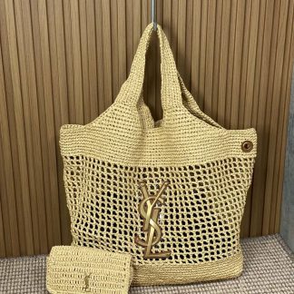 Replica Saint Laurent Raffia Icare Tote Bag