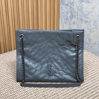 Replica Saint Laurent Crinkled Leather Niki Shopper Tote