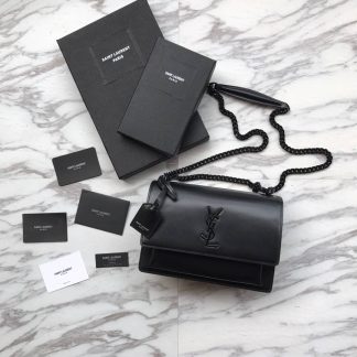 Replica Saint Laurent Sunset Smooth Leather Shoulder Bag