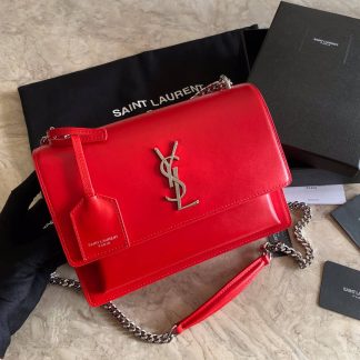 Replica Saint Laurent Sunset Smooth Leather Shoulder Bag