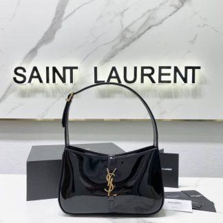 Replica Saint Laurent Le 5 à 7 patent leather hobo shoulder bag