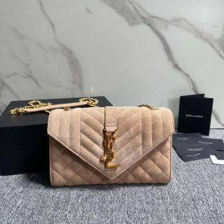 Replica Saint Laurent Suede Envelope Chain Crossbody Bag