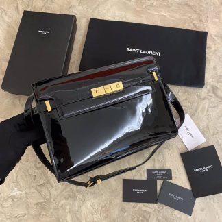 Replica Saint Laurent Manhattan patent Leather Medium Shoulder Bag